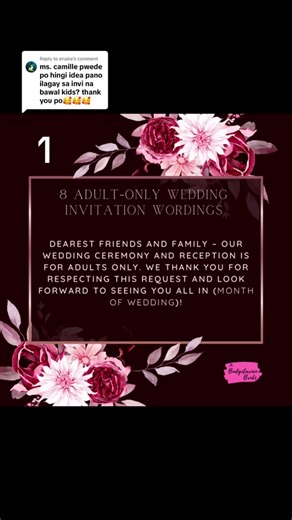 Adult Only Wedding Invitation Wording Ideas