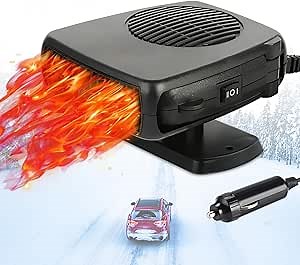 Car Heater,12V 150W Car Heaters for Vehicle with Handle, Car Windshield Defogging and Defrosting, Car Defroster that Plugs into Cigarette Lighter