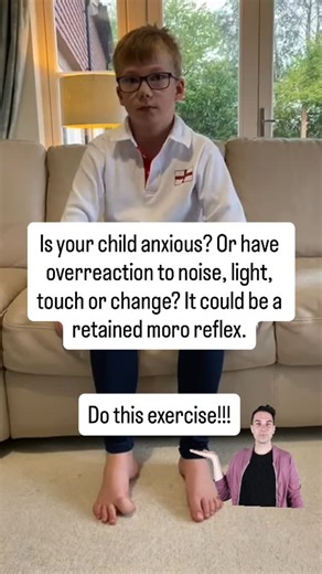 Lara Barnes on Instagram: "🤣 This is a very unenthusiastic demo of the Starfish exercise… but he still did a great job!💙💙💙 The Starfish exercise helps to integrate the Moro reflex (also known as the startle reflex). The Moro reflex is designed to help babies respond to danger, but when it’s retained, the nervous system can stay stuck in a constant state of alert — always scanning, always reacting. ⸻ ✨ When the Moro reflex isn’t integrated, you might see: • Anxiety or constant worry • Overrea
