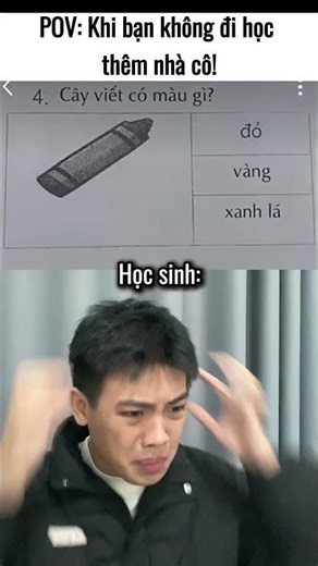 Rồi cuối cùng cây bút màu gì🤔 #ngocluu #funny #relatable