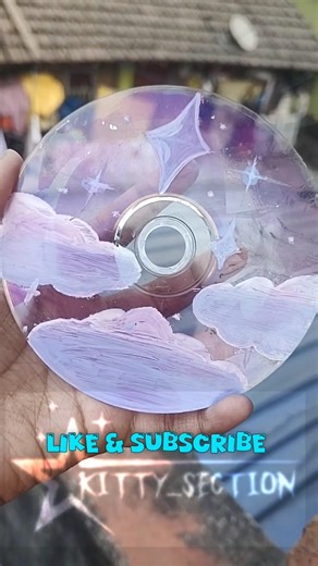 🦋 Aesthetic CD painting with me part3🌷#shinobugalaxyart #art #artandcraft