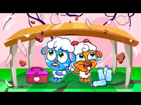 How To Survive An Earthquake? 🌍 | Safety Cartoon | Funny Cartoon For Kids By Lamba Lamby