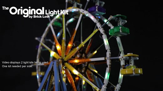 Watch LED Lighting Kit for LEGO Ferris Wheel set 10247 on Amazon Live