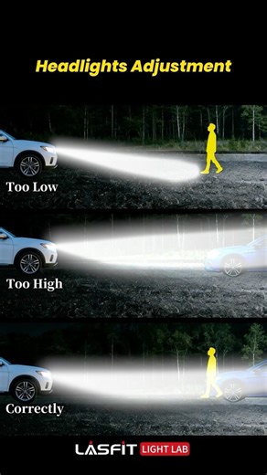 22 January 2026 Headlight Adjustment Explained | Too Low vsToo High vs Correct Beam Pattern