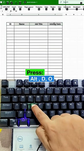Enter Data in Excel Like a Pro - Use This Hidden Form Trick! #ExcelTips #DataEntry #keyboard #excel
