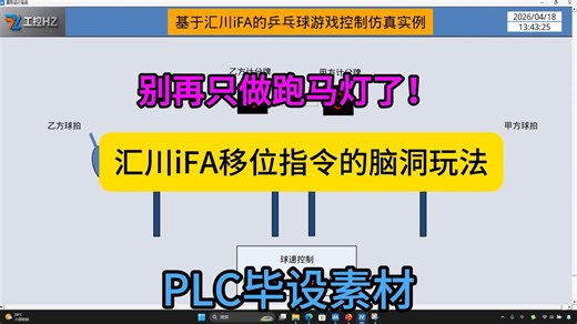 汇川iFA乒乓球对战仿真！PLC经典趣味项目