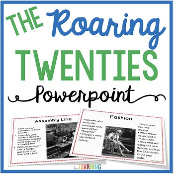 1920s Lesson and Notes Activity - Roaring 20s, Harlem Renaissance