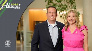 A long-standing UNT tradition, the Alumni Awards honor graduates who exemplify excellence, leadership, and service. This year, Ben ('02) and Angie (’03, ’05 M.Ed.) Klutts are recognized with the Distinguished Alumni Award for their tremendous impact in the North Texas region and dedication to giving back. Co-founders of Behavioral Transformations, they operate eight clinics serving children with autism and developmental disabilities. Angie, a first-generation student, earned her degrees in socio