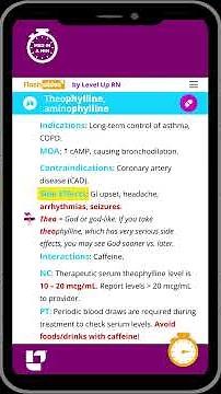Med in a Minute - Xanthine Derivatives: Pharmacology SHORT | @LevelUpRN
