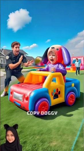 💥 Evolution of Dog : Little girl in dog costume crying ✅️ #doglover #puppy #dog #shorts #copydoggy