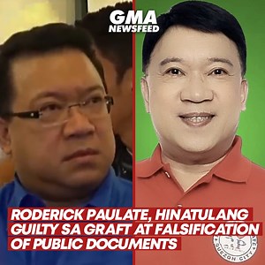 102K views · 942 reactions | Hinatulang guilty ng Sandiganbayan para sa mga kasong graft at falsification of public documents ang akto na si Roderick Paulate. Kaugnay ito ng pagkuha niya ng "ghost employees" noong siya ay konsehal ng Quezon City noong 2010. Ang ibang detalye, alamin sa video. BASAHIN: https://bit.ly/3H3UyrZ | GMA News | Facebook