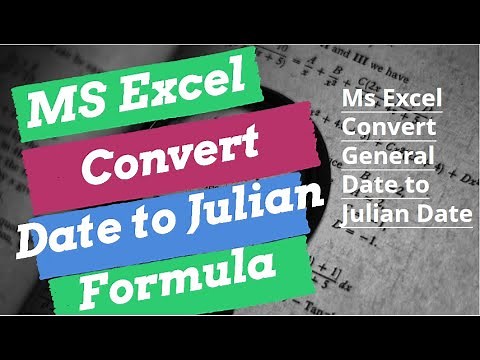 Date Function - Convert Date to Julian Date in Ms Excel ‪@Officework007‬