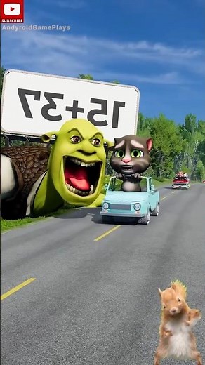 GIANT HUNGRY SHREK vs Weird & Funny Cars| Beam NG.Drive #177 #shorts #beamngdrive