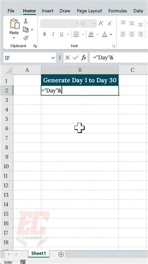 Stop Typing Day 1, Day 2 Manually in Excel!
