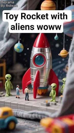 Mini Space Diorama: Rockets, Planets, and Aliens #toys #shortsforkids