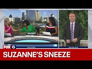 Funny moment when Suzanne Spencer sneezed on-air | FOX6 News Milwaukee