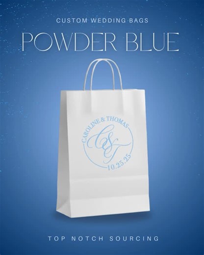 Top Notch Sourcing NYC,DTF,Apparel. | Powder Blue Wedding Hotel Welcome Bags • • • #blueweddingtheme #hotelguestbags #weddingfavors #theknotweddings #nyc | Instagram