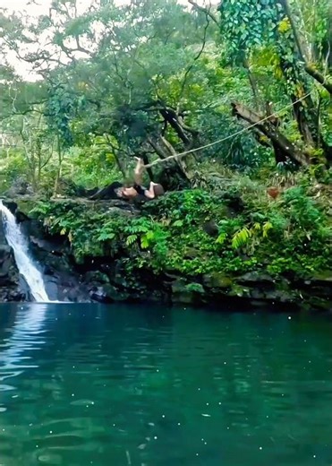 Secret hidden Maui rope swing #shorts #viral #water