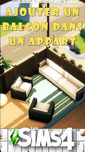 How to add a custom balcony to an apartment in The Sims 4