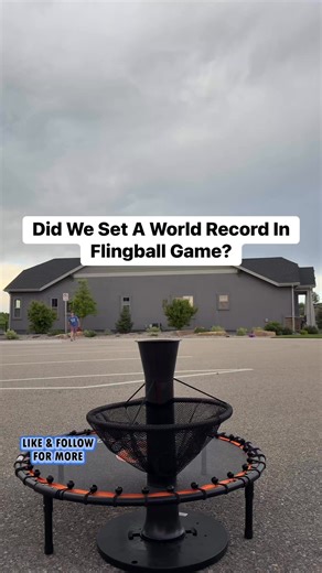 23K views · 64 reactions | Did we set a world record on the fun Flingball trampoline game? At over 60 feet in distance we had some of our longest successful shots, who’s up for the challenge of beating this? #worldrecord #trickshot #trampoline | Tailgating Challenge | Facebook