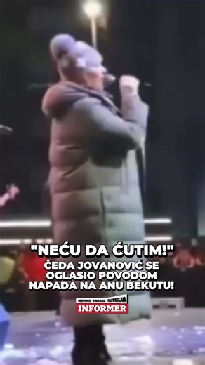 Političar Čedomir Jovanović oglasio se povodom incidenta u Čačku i poručio da neće da ćuti dok napadaju Anu Bekutu, živu legendu koja muzikom leči. Prijatelj Čede Jovanovića, Aleksandar Kos pružio je podršku Ani Bekuti nakon sramnog napada blokadera u Čačku, a sada se oglasio i Jovanović. Detaljnije na Informer.rs i ne zaboravite da pratite/gledate Informer, sve najvažnije vesti saznaćete prvi! #informer #informertv #vesti