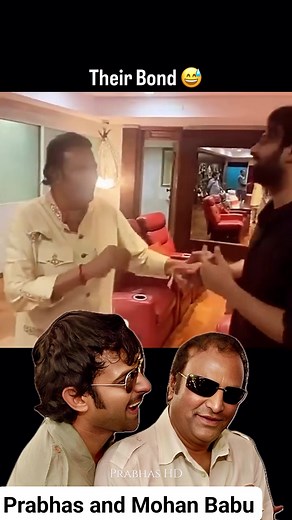 Prabhas and Mohan babu. | Mohan Babu Manchu