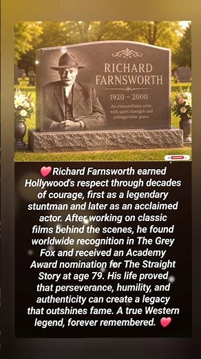 Richard Farnsworth – The Stuntman Who Became an Oscar Legend 🤠🏆 #shorts #viral #story
