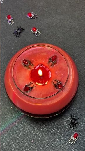 Creepy-Cute Water Candle Tutorial | Halloween DIY ASMR 🕷️