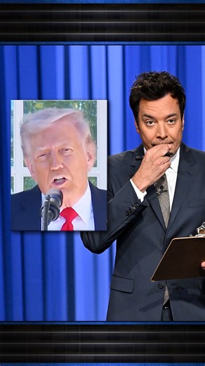 The Tonight Show on Instagram: "Jimmy “interviews” Trump about the longest government shutdown in US history. #FallonTonight"
