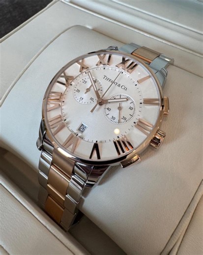 Tiffany & Co Atlas Chronograph Uhr | Rosegold und Stahl | 42 mm Automatik - Etsy Schweiz