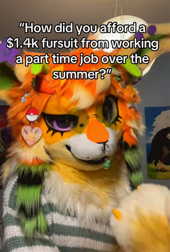 The real answer: idk. California minimum wage is already around 16-17$ an hour and I was offered a seasonal job at the animal shelter I was volunteering at for a few years prior, working around 28 hours a week. The only way I afforded my fursuit was through irresponsible spending and hope. Do not try this at home, kids. #fypシ #furry #fursuiter #silly