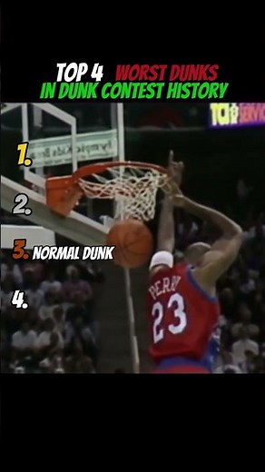 Top 4 Worst Dunks in NBA Dunk Contest History!