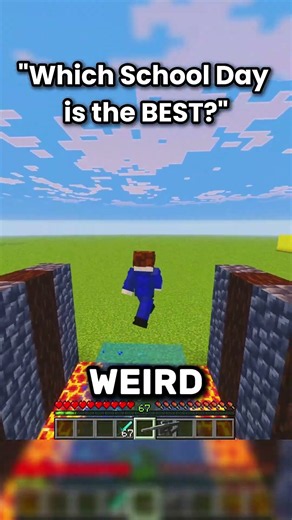 Which School Day Is Actually the Best? 🤔 #minecraft #school