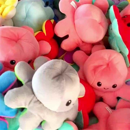 Wholesale Low Shipping Cost Reversible Octopus Plush Reversible Octopus Plushie Kawaii Plush Flip Octopus Reversible Plushie