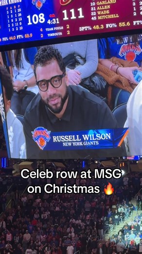 Celebrities at Knicks Game on Christmas Day