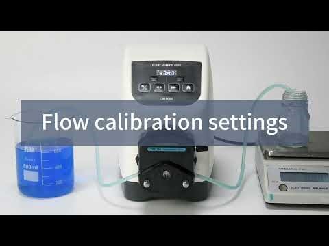 CM series peristaltic pump flow calibration settings