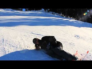 Skier Railing Crash and Nutshot