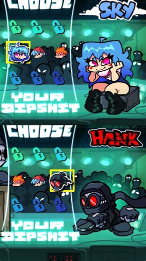 Playable Sky VS Playable Hank - Character Select 😭 [FNF]