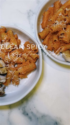 Snow day comfort food, but make it clean nourishing I've been craving Carbone-style spicy rigatoni, but wanted a version that actually feels good to eat, so I made this cashew cream spicy rigatoni using organic, protein-rich chickpea rigatoni and simple, real ingredients. It's creamy without dairy, spicy without heaviness, and honestly the perfect cozy meal when everything shuts down and you're staying in. This is proof you don't have to sacrifice flavor to eat intentionally. If you love Carbone