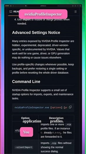 nvidiaProfileInspector - GitHub Trending Today