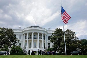 Trump installs pair of 88-foot-tall new flag poles at the White House