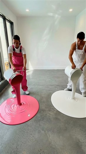 Luxurious bedroom with emerald pink epoxy flooring 💖✨