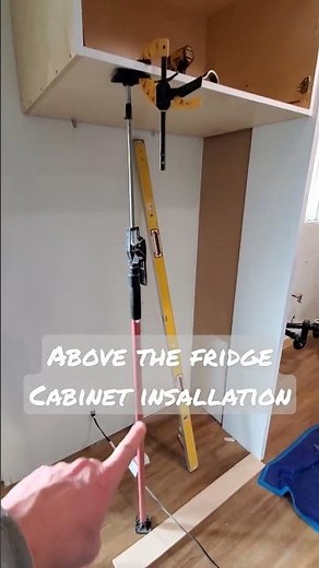 Cabinet Third Hand Support Tool for Above the Fridge Cabinet Installation