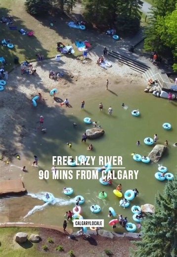 ROAD TRIP |/ NEAR CALGARY |/ FREE LAZY RIVER There's a place just 90 minutes from Calgary where you can float a lazy river, hang out on a sandy beach and spend the afternoon in the water without paying an admission fee. Discovery Canyon in Red Deer is open for the season, and you can bring your own tube or rent one on site for $7. It feels a bit like finding a mini summer resort in the middle of Alberta. 📍Discovery Canyon at River Bend Golf Recreation Area, Red Deer 🎟️Free admission ✅Tube rent