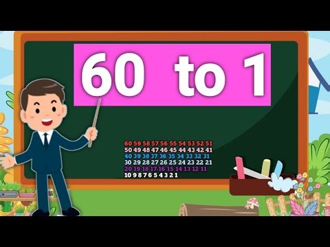 Backward counting || 60 to 1 || Nursery, Lkg ,Ukg & Class 1 , 2 || kids space