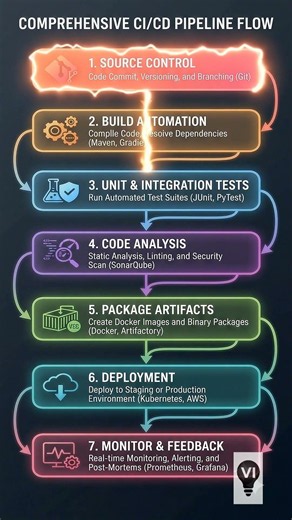 CI/CD Pipeline Visualized: Step-by-Step DevOps Flow 🔄 #shorts #tech