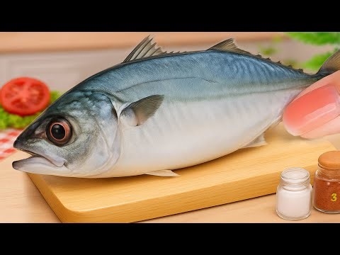 Trick for Miniature Cooking Food 🍳 🐟 Grilled Whole Fish with Lemon & Herbs Recipe by Clover