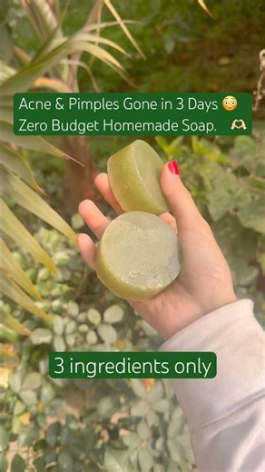 Acne & Pimples Gone in 3 Days 😳 | Zero Budget Homemade Soap #pimple #acne #homemadesoap #antiacne