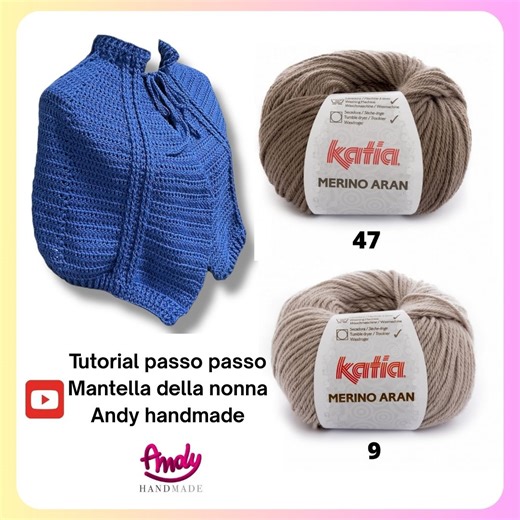 Andy Handmade | TUTORIAL PASSO PASSO Mantella della Nonna Uncinetto Facile Andy Handmade https://youtu.be/nEbnDmJvPwM All'interno del video trovi lo... | Instagram
