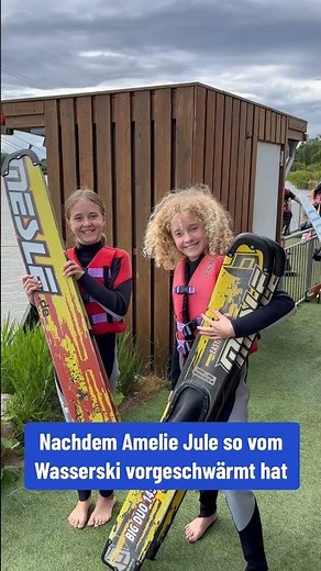 Die Zwillinge fahren Wasserski #papabasti #jule #amelie